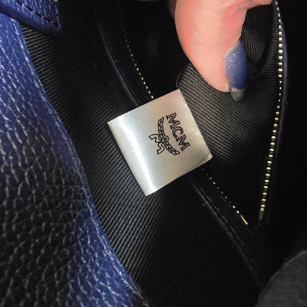 MCM Navy Blue Women's Tote Bag - Picture 9 of 12